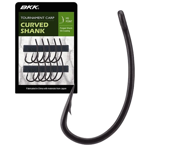BKK Tournament Carp Fishing Hook CURVED SHANK