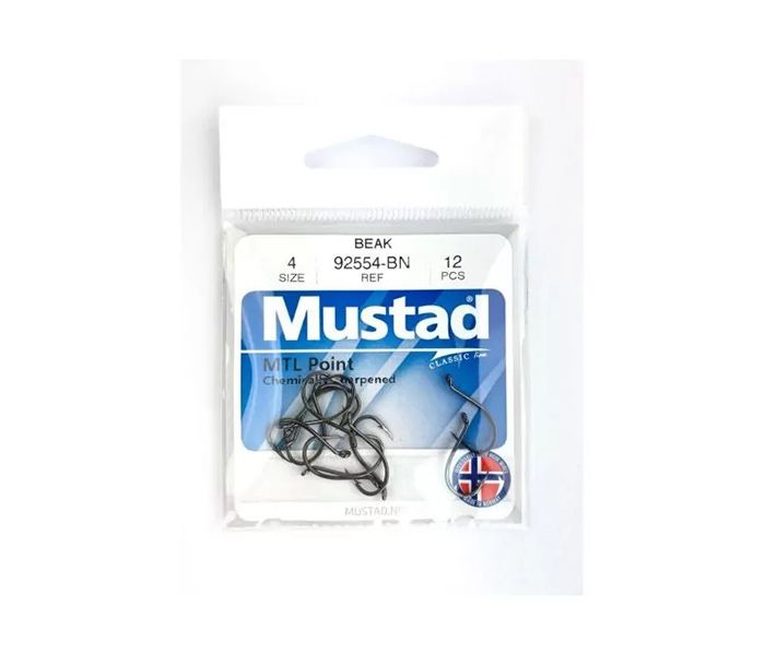 Mustad  92554 BN Octopus Hook Black Nickel
