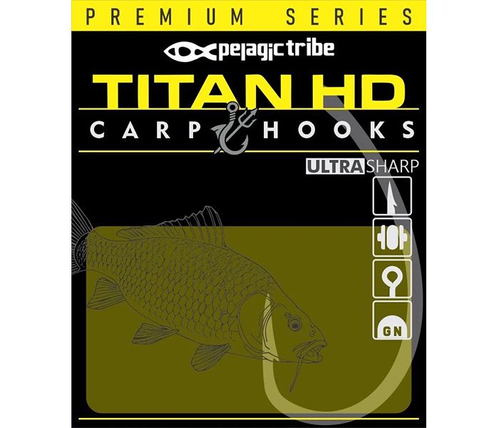 Pelagic Tribe  Titan HD Carp Hooks  Continental Strong